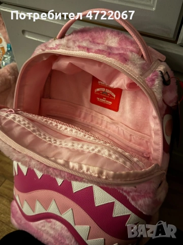 раница Sprayground pink fur, снимка 6 - Чанти - 53261464