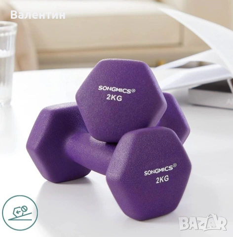 Комплект шестоъгълни дъмбели SONGMICS, снимка 6 - Фитнес уреди - 53129998