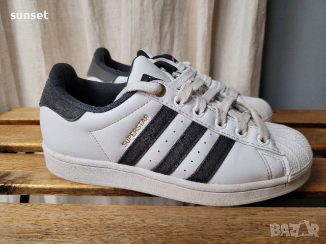 Adidas Superstar  бели кецове-  36 2/ 3, снимка 9 - Кецове - 45592755