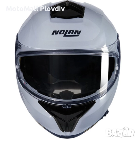 Каска Nolan N80-8 Classico N-Com 303 Gray – Гланц ECE 22.06, снимка 3 - Аксесоари и консумативи - 51893787