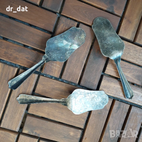 Посребрени шпатули за торта, снимка 3 - Антикварни и старинни предмети - 54240503