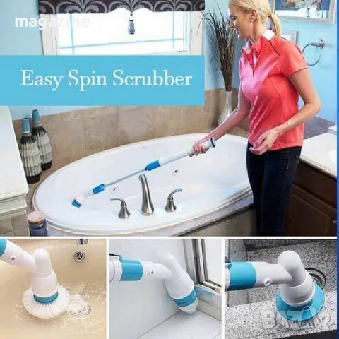 Четка за почистване на баня SPIN SCRUBBER, снимка 4 - Други - 47210534