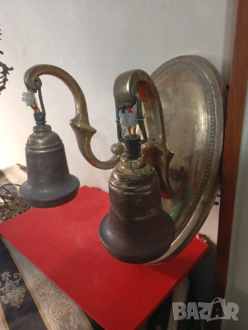 масивен бронзов аплик за стена арт деко, снимка 3 - Лампи за стена - 29237398