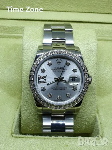 Rolex Datejust 36mm Steel Pink Dial Diamond Automatic Дамски Различни Варианти, снимка 14 - Дамски - 48183246