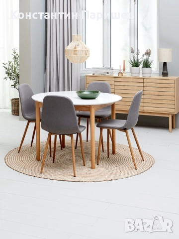 Чисто нови трапезни сиви столове, снимка 5 - Столове - 52163593