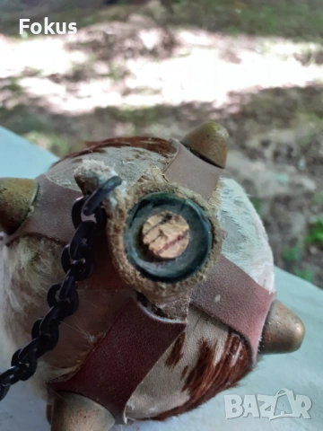 Интересен боздуган бутилка кожа - интериорен, снимка 4 - Антикварни и старинни предмети - 53478295