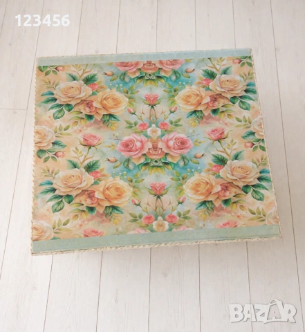  Ръчно декорирана #масичка в стил Shabby Chic , снимка 4 - Декорация за дома - 54153832