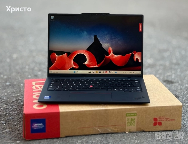 ПЕРФЕКТЕН!!! Лаптоп Lenovo ThinkPad X1 Carbon Gen 13 – Ultra 7, 32GB RAM, 1TB, Touch 