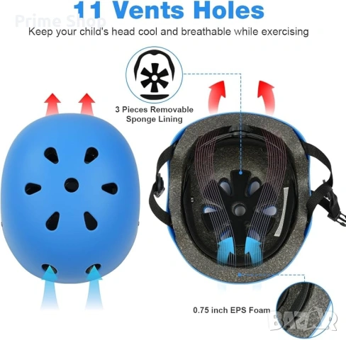 Детска предпазна каска flintronic за велосипед, ролери и скейтборд 8-13 години, снимка 6 - Спортна екипировка - 53776389