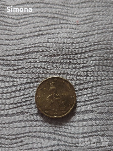 20 евроцента Италия 2020 г. 