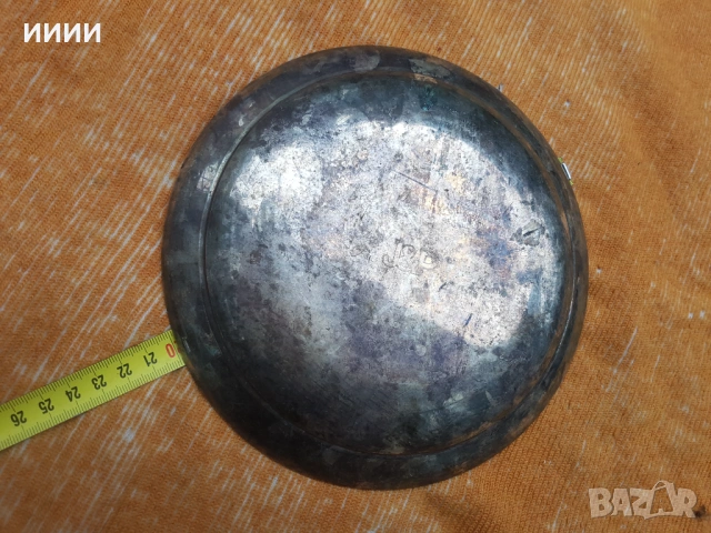 Посребрена чиния Александър Македонски , снимка 3 - Антикварни и старинни предмети - 53393995