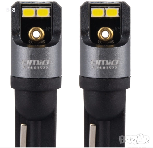LED крушки CANBUS PRO T10 W5W 4x2016 SMD бели 12V 24V AMIO, снимка 3 - Аксесоари и консумативи - 52522431