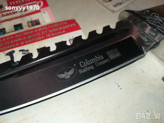 COLUMBIA-30СМ-МАСИВЕН НОЖ С ОРНАМЕНТИ 2608240808, снимка 15 - Ножове - 47023354