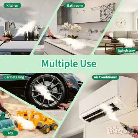 Нова Парочистачка, Преносима, Голям резервоар от 1200 ml, Мощност 2500 W, 6 нива на мощност, 7 , снимка 9 - Парочистачки и Водоструйки - 54162002