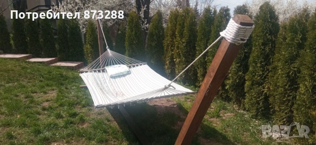 Голяма стойка за хамак, разглобяема, снимка 2 - Градински мебели, декорация  - 54158301