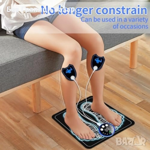 Нов EMS масажор за крака с 8 режима и 29 нива + електродни подложки, снимка 3 - Масажори - 52772500