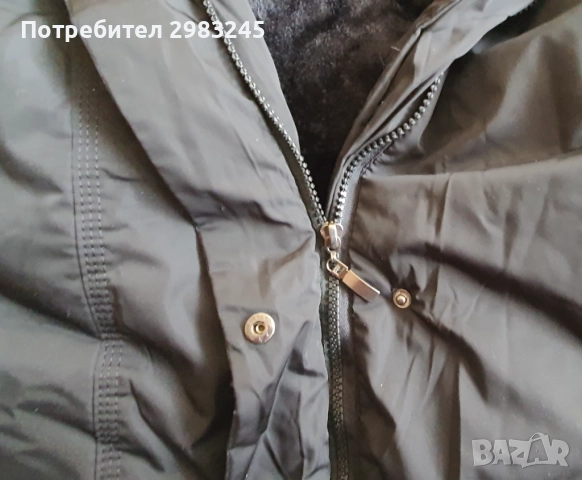 Дамско дълго черно яке , снимка 3 - Якета - 52671375