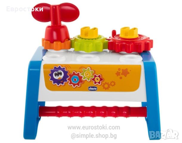 Chicco 2 в 1 "Gear & Workbench" Маса с инструменти, снимка 2 - Образователни игри - 45265416