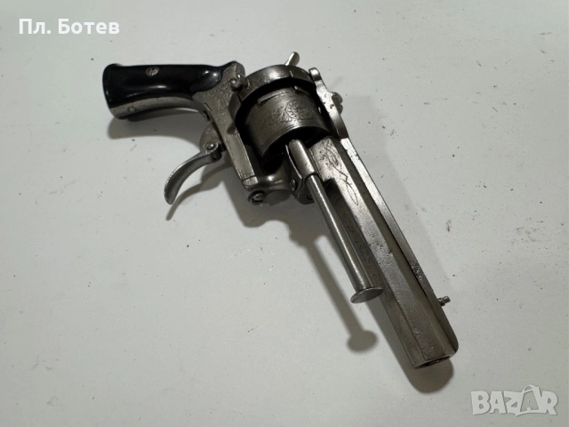 Стар щифтов револвер, пистолет, снимка 9 - Антикварни и старинни предмети - 52817475