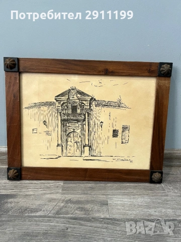 Антикварна картина, 6 бр., снимка 5 - Картини - 54243082