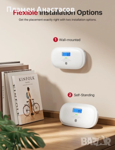 X-Sense XC0C-iR Smart Carbon Monoxide Detector – смарт детектор за въглероден оксид с LCD дисплей, снимка 5 - Друга електроника - 53710306