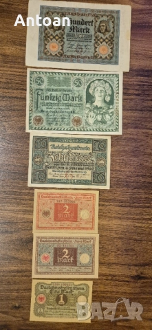 Германски марки 1904 - 1923, снимка 7 - Нумизматика и бонистика - 52939245