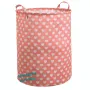 Кош за играчки-Ø35x45 см./розов кош за играчки/органайзер за играчки, снимка 2