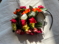 Диадема с цветя за народни танци, снимка 1 - Аксесоари за коса - 38365401