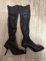 Разкошни Vic Matie нови  дълги черни чизми ботуши до каляното кожени , снимка 6