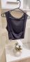 ЛОТ 5 дамски черни топа черна блуза с мрежа риза с пайети потник кроп топ с гол гръб Amisu , снимка 2