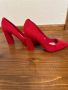 Червени Обувки на ток 38 номер , снимка 1 - Дамски обувки на ток - 45261756