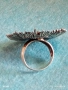 Дизайнерски сребърен пръстен стилизирано цвете Арт бижу майсторска изработка 10678, снимка 9