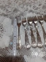 Стари антикварни посребрени прибори вилички 6 бр. маркирани, снимка 8