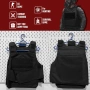 Тактическа жилетка Favuit за Airsoft и пейнтбол, регулируема, черна, снимка 3