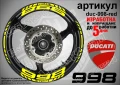 Ducati 998 кантове и надписи за джанти duc-998-silver, снимка 6