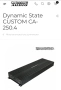 Мощен 4 канален Усилвател Dynamic State Custom CA240.4 Клас АБ , снимка 5