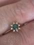 Злато+брилянтчета+изумруд 2.9грама, снимка 2