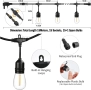 Yuhoolamp Външни 15-метрови водоустойчиви гирлянди с 15+1 нечупливи крушки S14, снимка 2