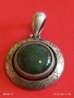 Винтидж висулка с голям юврлирно полиран НЕФРИТ стилно бижу 28533, снимка 3
