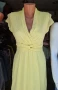 -20% Свежа жълта рокля от шифон с подплата, снимка 2