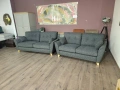 Сив комплект дивани от плат тройка и двойка, снимка 8