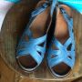 Сини дамски сандали на среден ток KARYOKA, снимка 7