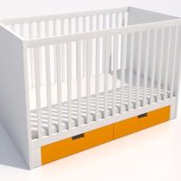 Бебешко креватче / легло / кошарка с чекмеджета, Икеа, снимка 5 - Кошарки - 45382409