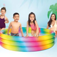 ПРОМОЦИЯ!!! Многоцветен надуваем детски басейн Intex -  идеален за забавления в градината, снимка 4 - Басейни и аксесоари - 45240297