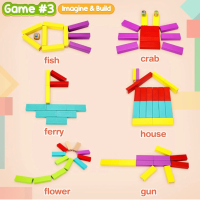 COOLJOY Дървена падаща кула за деца 3+, Игри за подреждане, снимка 4 - Образователни игри - 45063805