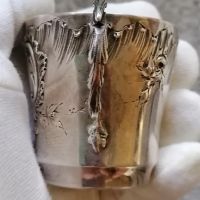 Стара френска сребърна чаша , снимка 3 - Антикварни и старинни предмети - 45759583