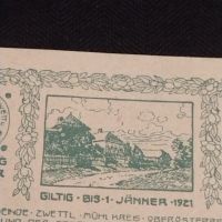 Банкнота НОТГЕЛД 20 хелер 1921г. Австрия перфектно състояние за КОЛЕКЦИОНЕРИ 45158, снимка 9 - Нумизматика и бонистика - 45523700