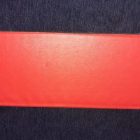 Здрав червен гумиран тефтер органайзер за колекционерски вещи: картички, монети, стикери или визитки, снимка 1 - Колекции - 45694345