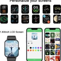Смарт часовник IOWODO, монитор за сърдечен ритъм и сън, кислород в кръвта, IP68, iOS Android, снимка 5 - Смарт гривни - 45420089