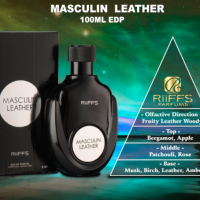 Уникален мъжки Арабски парфюм Masculin Leather RiiFFS Eau De Parfum 100ml, снимка 2 - Мъжки парфюми - 45002319